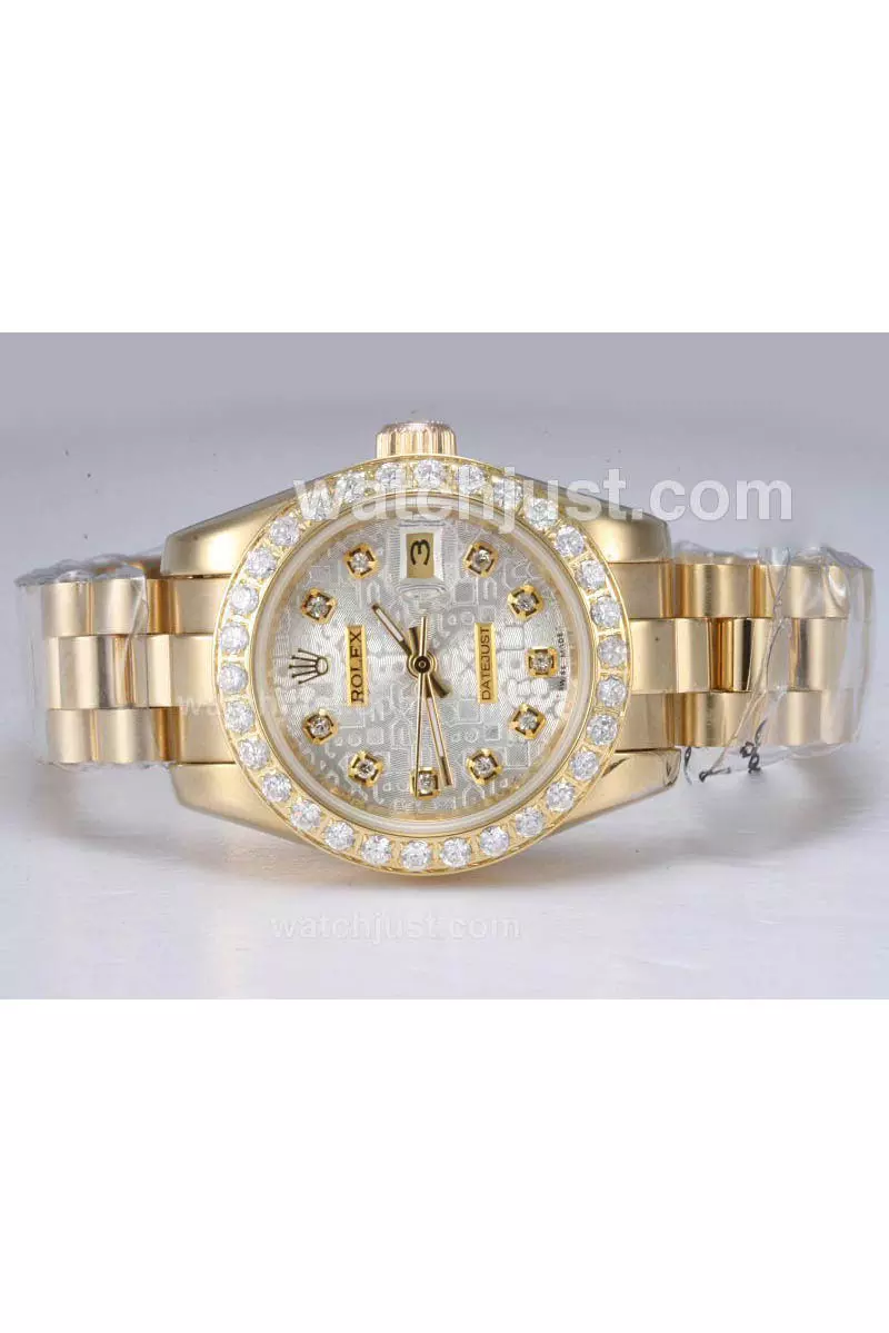 Rolex Datejust Automatic Full Gold With Diamond Bezel Computer Dial Pant10927