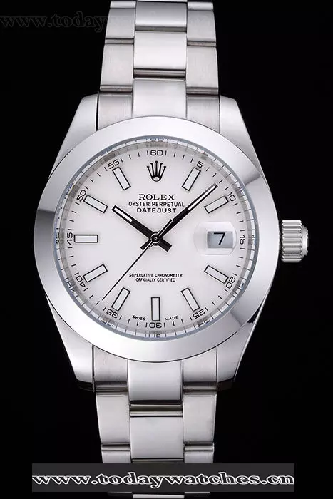 Rolex Datejust Stainless Steel Case White Dial Pant60162
