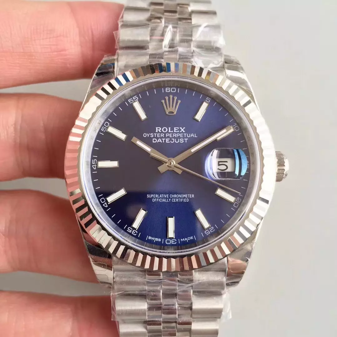 Swiss Rolex Datejust Stick Markers With Blue Dial Rolex20810