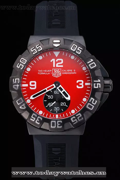 Tag Heuer Formula One Grande Date Red Dial Rubber Bracelet Pant60173