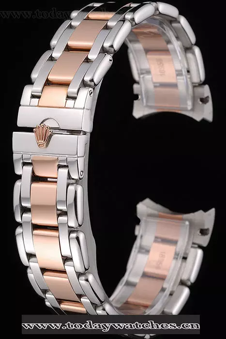 Rolex Plated Rose Gold And Stainless Steel Link Bracelet Pant60388